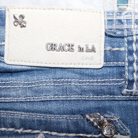 Grace in La jeans 3/25 lots of sparkle and bling! bootcut style - Picture 5 of 7